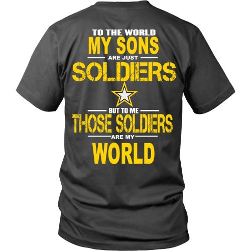 T-shirt - Army Sons Are My World - Back Design