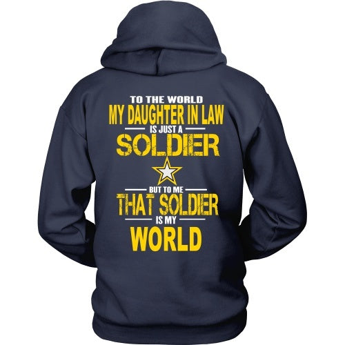 T-shirt - Army-To The World My Daughter In Law Is A Soldier - Back