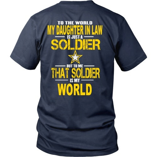 T-shirt - Army-To The World My Daughter In Law Is A Soldier - Back