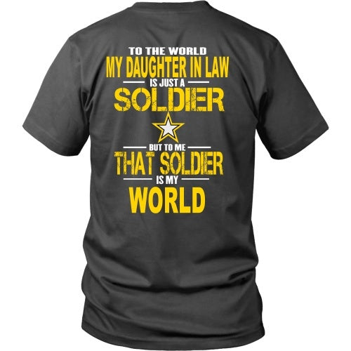 T-shirt - Army-To The World My Daughter In Law Is A Soldier - Back