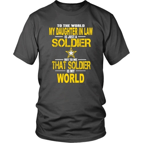 T-shirt - Army-To The World My Daughter In Law Is A Soldier - Front