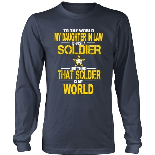 T-shirt - Army-To The World My Daughter In Law Is A Soldier - Front