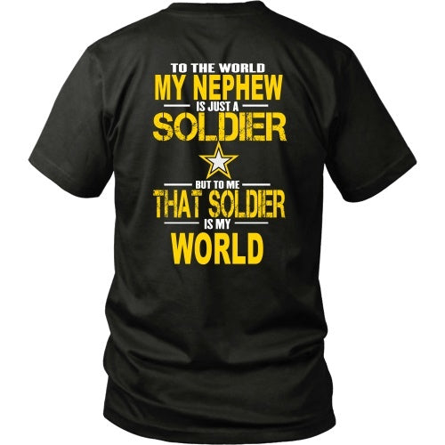 T-shirt - Army-To The World My Nephew Is A Soldier - Back