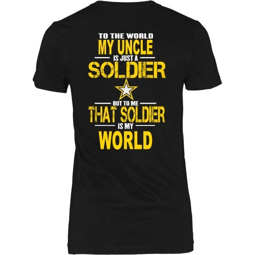 T-shirt - Army-To The World My Uncle Is A Soldier - Back