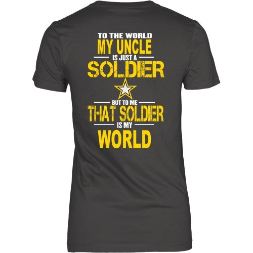 T-shirt - Army-To The World My Uncle Is A Soldier - Back