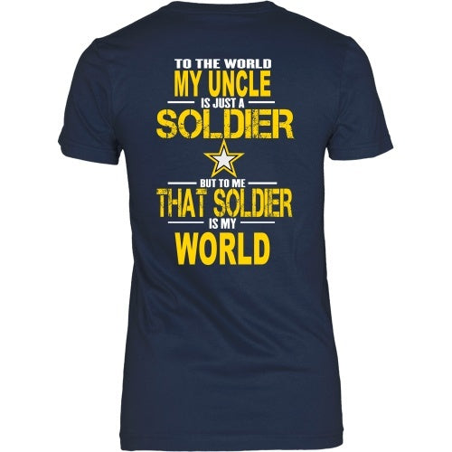 T-shirt - Army-To The World My Uncle Is A Soldier - Back