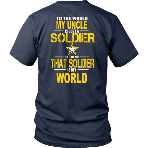 T-shirt - Army-To The World My Uncle Is A Soldier - Back