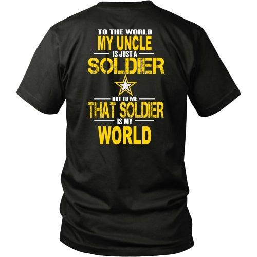 T-shirt - Army-To The World My Uncle Is A Soldier - Back