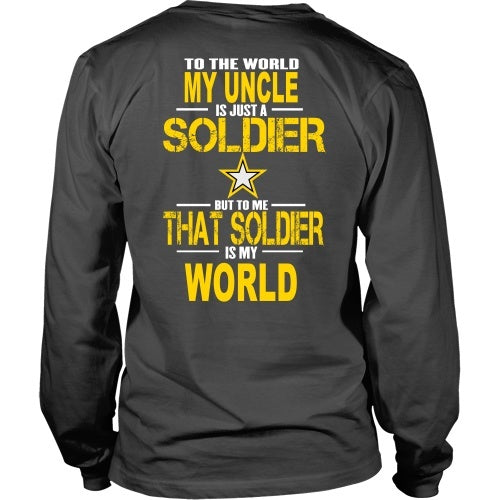 T-shirt - Army-To The World My Uncle Is A Soldier - Back