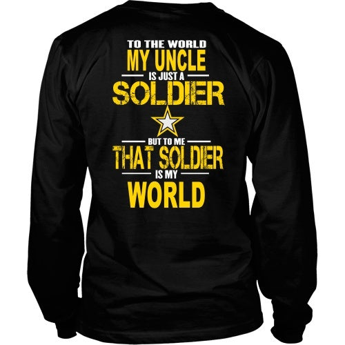 T-shirt - Army-To The World My Uncle Is A Soldier - Back