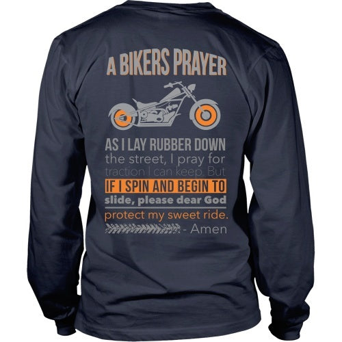 T-shirt - Bikers Prayer - Back Design