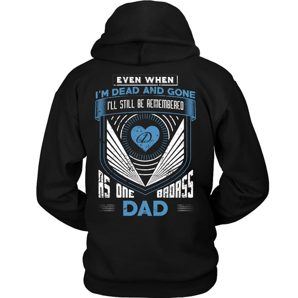 T-shirt - Family - Badass Dad - Heart - Back Design