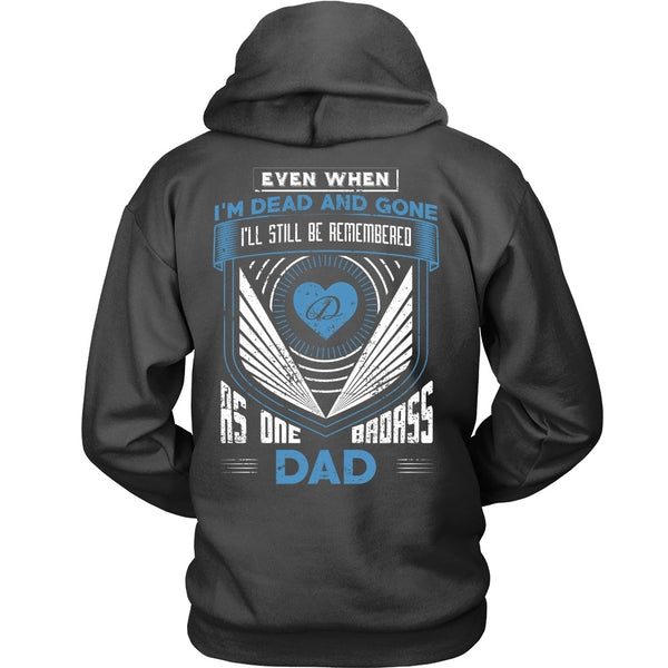 T-shirt - Family - Badass Dad - Heart - Back Design