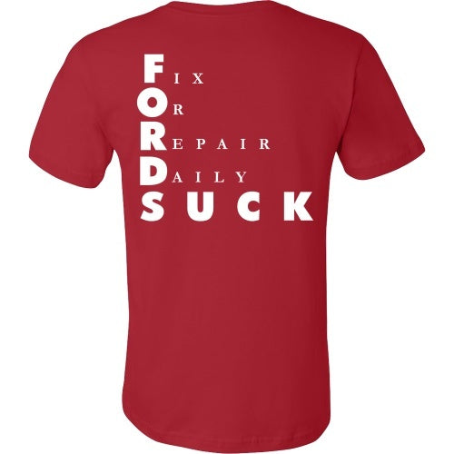 T-shirt - Fords Suck Tee-Back