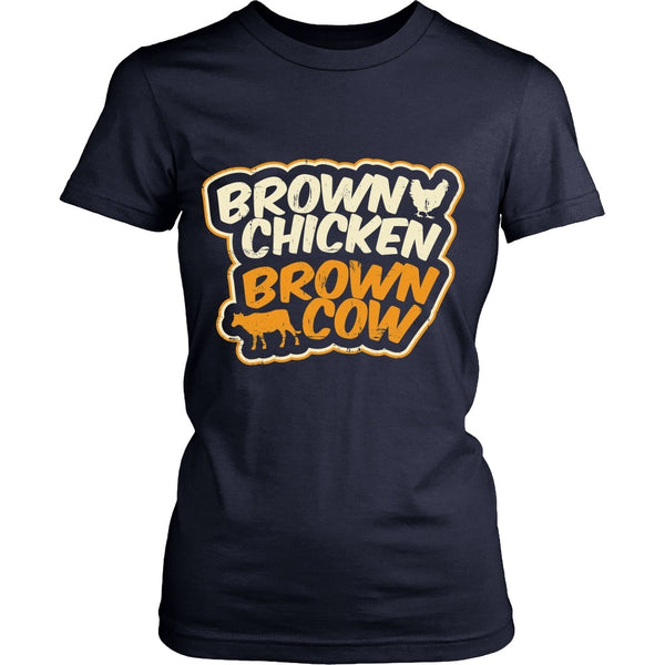 T-shirt - Funny Porn Shirt 2 - Brown Chicken, Brown Cow - Front Design
