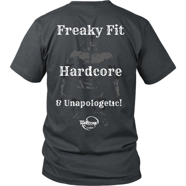 T-shirt - HCBBFF - Freaky Fit, Hardcaore, And Unapologetic - Back Design