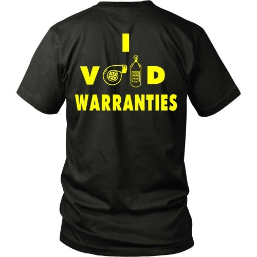 T-shirt - I Void Warranties Tee- Yellow - Black