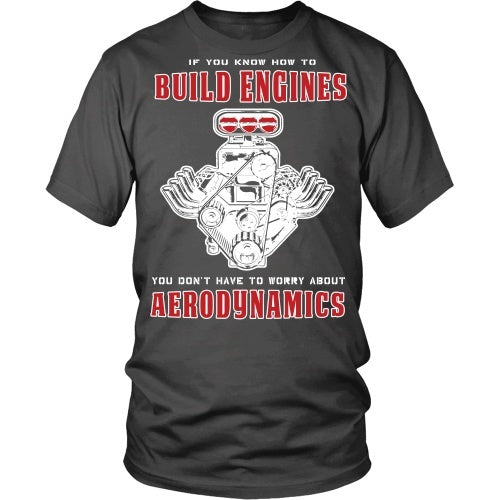 T-shirt - If You Can Build Engines You Don't Need Aerodynamics-Front