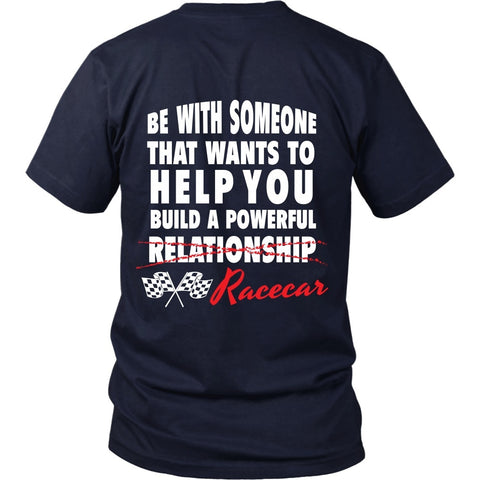 T-shirt - Mechanic - Build A Powerful Racecar - Back Design