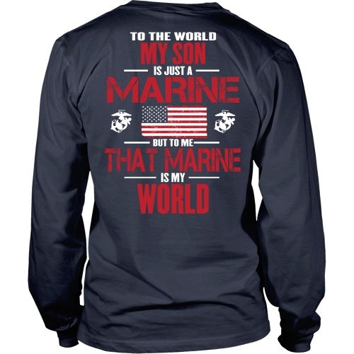 T-shirt - My Marine Son Is My World - Back Design