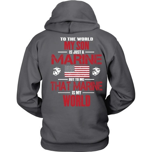 T-shirt - My Marine Son Is My World - Back Design