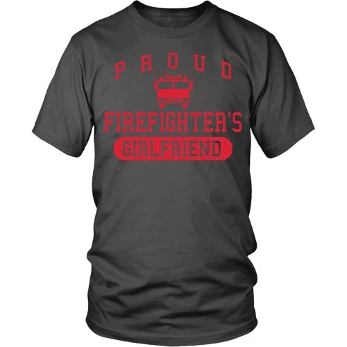 T-shirt - Proud Firefighters Girlfriend  - Front Design