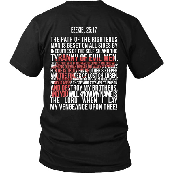 T-shirt - Pulp Fiction - Ezekial 25:17 (without Bullets) - Back Designs