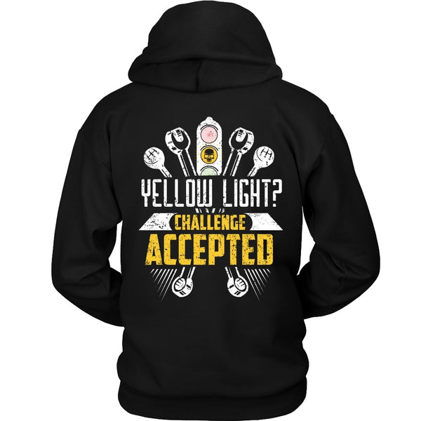 T-shirt - Racing - Yellow Light?  Challenge Accepted - Back Design