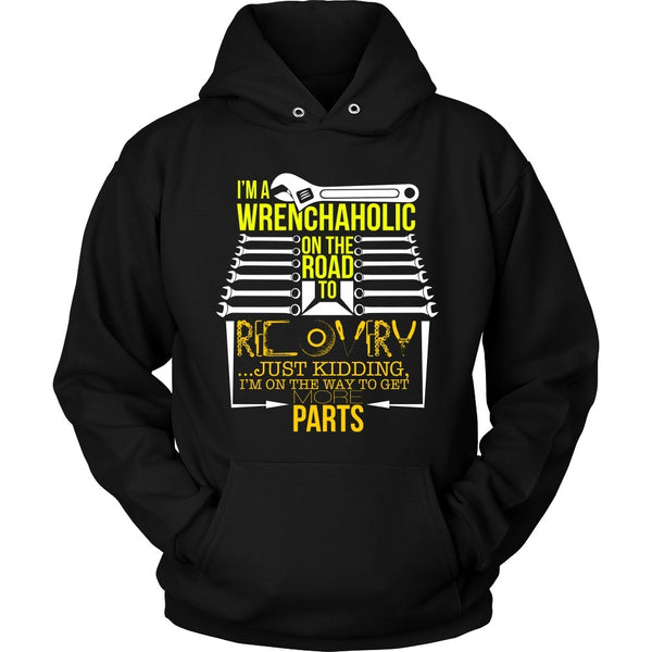 T-shirt - Recovering Wrenchaholic - Just Kidding - Front Design