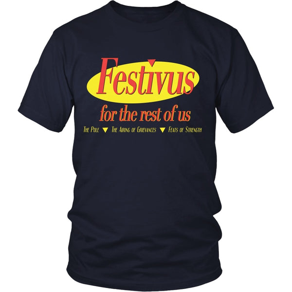 T-shirt - Seinfeld - Festivus For The Rest Of Us Oval- Front Design