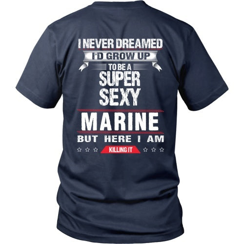 T-shirt - Sexy Marine, Killing It - Back Design