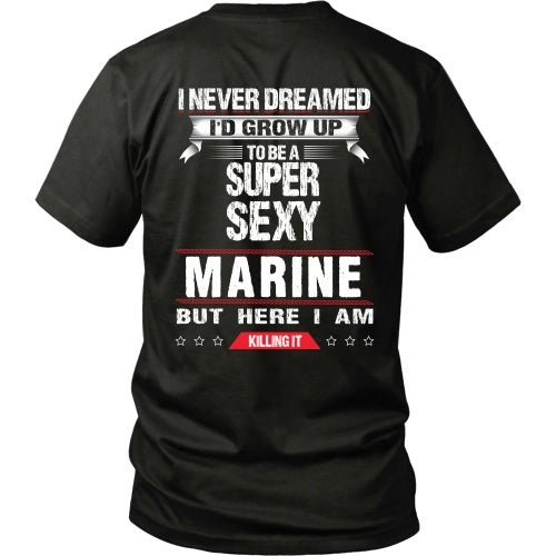 T-shirt - Sexy Marine, Killing It - Back Design