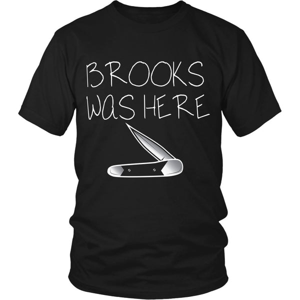 T-shirt - Shawshank Redemption - Brooks Was Here (Knife) - Front Design