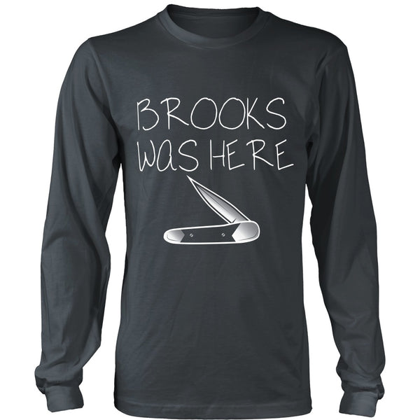 T-shirt - Shawshank Redemption - Brooks Was Here (Knife) - Front Design
