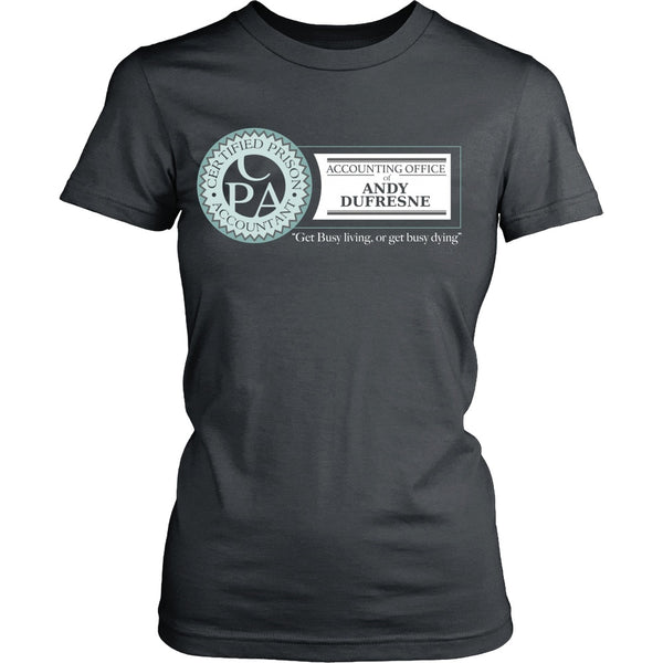 T-shirt - Shawshank Redemption - Dufresne Accounting - Front Design
