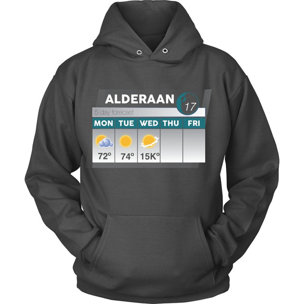 T-shirt - Star Wars - Alderaan Forecast - Front Design