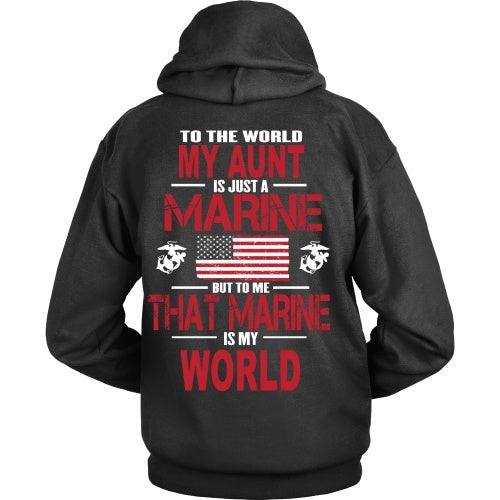 T-shirt - To The World My Aunt Is A Marine - Back
