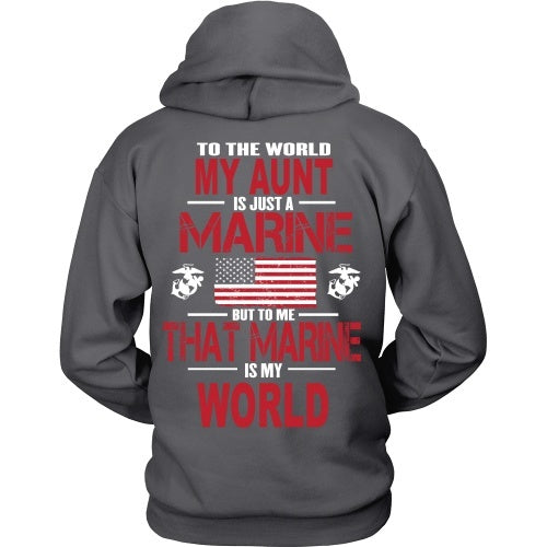T-shirt - To The World My Aunt Is A Marine - Back