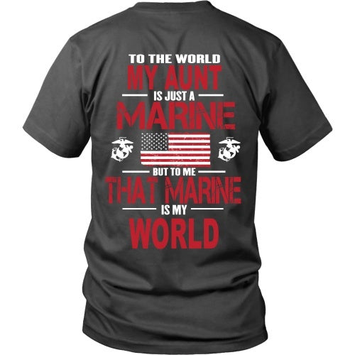 T-shirt - To The World My Aunt Is A Marine - Back