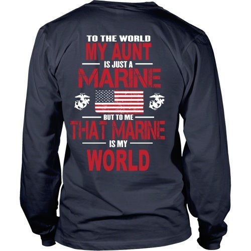 T-shirt - To The World My Aunt Is A Marine - Back
