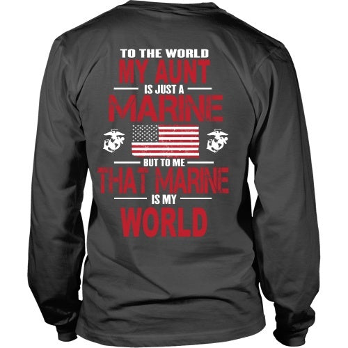 T-shirt - To The World My Aunt Is A Marine - Back