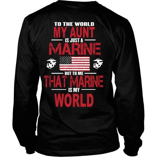 T-shirt - To The World My Aunt Is A Marine - Back