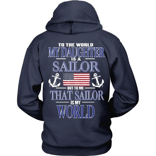 T-shirt - To The World My Daughter Is A Sailor - Back Design