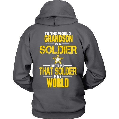 T-shirt - To The World My Grandson Is A Soldier - Back Design