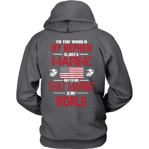 T-shirt - To The World My Nephew Is A Marine - Back