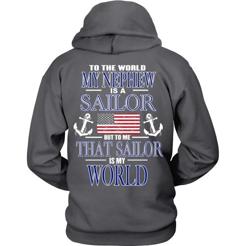 T-shirt - To The World My Nephew Is A Sailor - Back Design