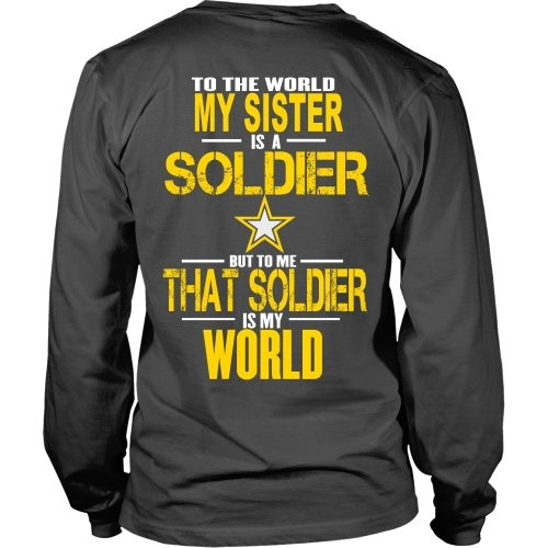 T-shirt - To The World My Sister Is A Soldier- Back Design