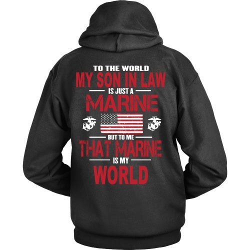 T-shirt - To The World My Son In Law Is A Marine - Back