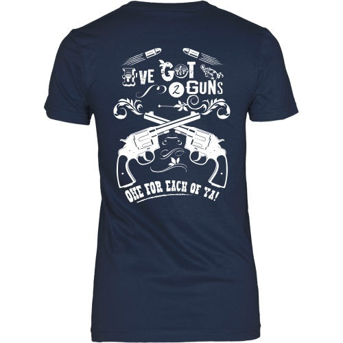T-shirt - Tombstone - Two Guns, One For Each Of You - Back Design