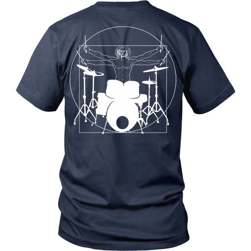 T-shirt - Vitruvian Drummer -  Back Design
